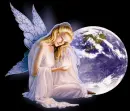 Angel and globe