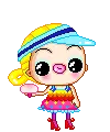 Girl Powdering Cheeks