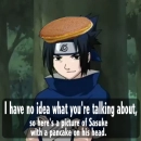 Sasuke with a pancake