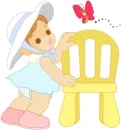 toddler with butterfly