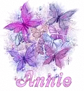 Annie glittering purple butterflies