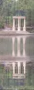 Reflecting Lake with Gazebo and Trees