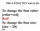 CHANGING COLOR AND SIZE
