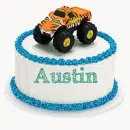 Austin on monster truck cake