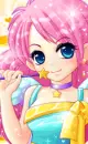CUTE GIRL WITH PINK HAIR