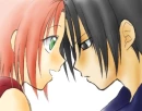 sasuke and sakura = cuteeee