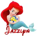 Baby Ariel Glitter and Name