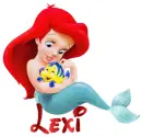 Baby Ariel Glitter and Name