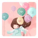 girl with balloons
