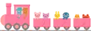 pink heart train