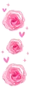 pink roses and hearts