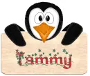 Penguin Sign with Name