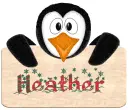 Penguin Sign with Name