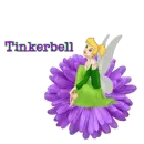 Tinkerbell on a purple flower