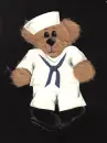 navy bear in dress white