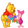 cute kawaii winnie pooh & piglet
