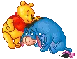 cute kawaii winnie pooh & eeyore
