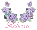 Rebecca Glitter Purple Roses