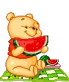 cute kawaii winnie pooh watermelon