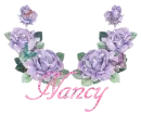 Nancy Glitter Purple Roses