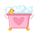 cute kawaii duckie bath