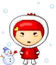 cute kawaii winter girl