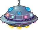 cute kawaii flying saucer