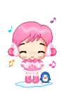 cute kawaii winter girl