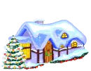 cute kawaii winter house