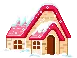 cute kawaii winter house