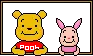 cute kawaii winnie pooh & piglet