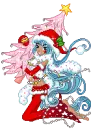 cute kawaii santa girl