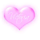 Victoria in a pink beating heart