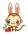 Monkey Rabbit cute kawaii