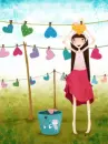 dreamy girl in love