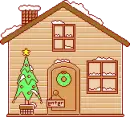 cute kawaii christmas house