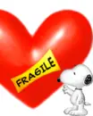 cute kawaii snoopy fragile heart