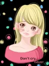 cute kawaii sad girl don't cry never