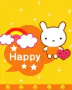happy cute kawaii bunny