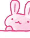 cute kawaii pink bunny