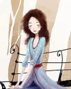 cute girl waiting