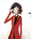 cute girl in red