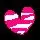 heart striped white