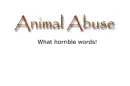 Abuse