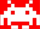 rainbow space invader!
