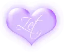 Zet in purple blinking heart
