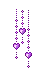 tiny purple hearts