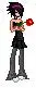 Emo holding Rose