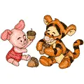 Baby Piglet and Tigger