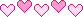 pink hearts